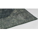 Tapis vintage plat en polyester rayé rectangle Shirak