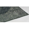 Tapis vintage plat en polyester rayé rectangle Shirak