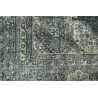 Tapis vintage plat en polyester rayé rectangle Shirak