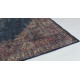 Tapis vintage plat en polyester rayé rectangle Shirak