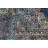 Tapis vintage plat en polyester rayé rectangle Shirak