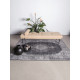 Tapis vintage plat en polyester rayé rectangle Shirak