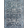 Tapis rayé vintage en polyester de salon Sari