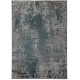 Tapis rectangle gris rayé vintage pour salon Bristol