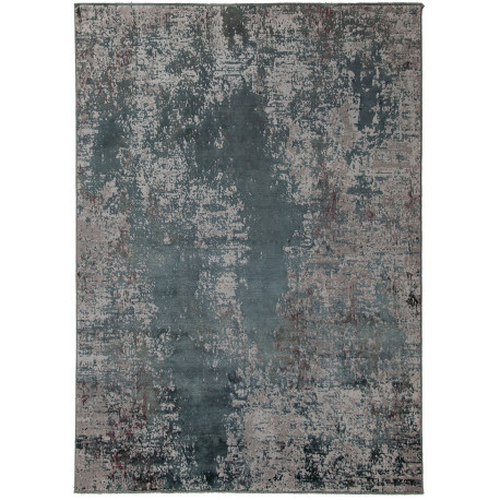 Tapis rectangle gris rayé vintage pour salon Bristol