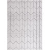 Tapis scandinave géométrique gris à courtes mèches Canterbury