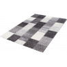 Tapis design géométrique à courtes mèches rectangle Leicester