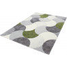 Tapis courbe gris moderne pour salon rectangle Lincoln