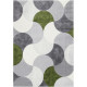 Tapis courbe gris moderne pour salon rectangle Lincoln