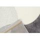 Tapis courbe gris moderne pour salon rectangle Lincoln