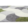 Tapis courbe gris moderne pour salon rectangle Lincoln