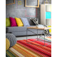 Tapis rayé multicolore design pour salon Sheffield