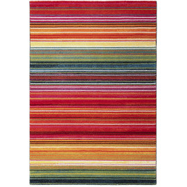 Tapis rayé multicolore design pour salon Sheffield