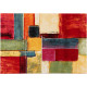 Tapis multicolore abstrait polypropylène design Campden