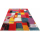 Tapis design abstrait à courtes mèches multicolore Clovelly