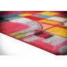 Tapis design abstrait à courtes mèches multicolore Clovelly