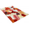 Tapis abstrait à courtes mèches multicolore design Bradford