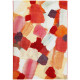 Tapis abstrait à courtes mèches multicolore design Bradford