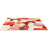 Tapis abstrait à courtes mèches multicolore design Bradford