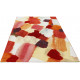 Tapis abstrait à courtes mèches multicolore design Bradford