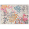 Tapis floral gris design pour salon rectangle Hull