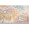 Tapis floral gris design pour salon rectangle Hull