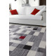 Tapis gris géométrique pour salon design Warwick