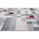 Tapis gris géométrique pour salon design Warwick