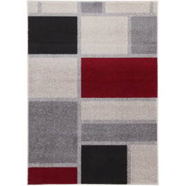 Tapis géométrique pour salon gris moderne Torquay