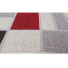 Tapis géométrique pour salon gris moderne Torquay