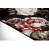 Tapis floral noir polypropylène rectangle contemporain Dublin