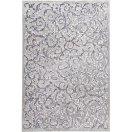 Tapis contemporain gris floral intérieur rectangle Cork