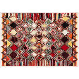 Tapis multicolore berbère pour salon ethnique Carlow
