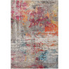 Tapis multicolore vintage pour salon rayé rectangle Midleton