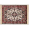 Tapis ivoire style oriental pour salon rectangle Clifden