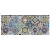 Tapis de cuisine carreaux de ciment multicolore design Melrose