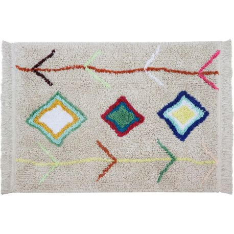 Tapis avec franges ethnique mini Kaarol Lorena Canals