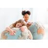 Pouf lavable en machine bleu enfant World Map Lorena Canals