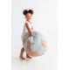 Pouf lavable en machine bleu enfant World Map Lorena Canals