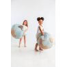 Pouf lavable en machine bleu enfant World Map Lorena Canals