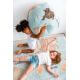 Pouf lavable en machine bleu enfant World Map Lorena Canals