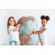 Pouf lavable en machine bleu enfant World Map Lorena Canals