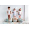 Pouf lavable en machine bleu enfant World Map Lorena Canals