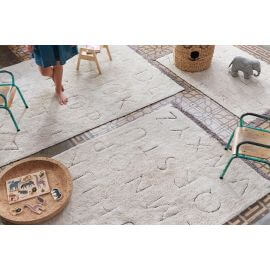 Tapis enfant recyclé lavable en machine ABC Lorena Canals