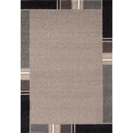 Tapis contemporain en polypropylène beige Wood