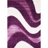 Tapis design en polyester shaggy pourpre Jude