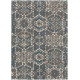 Tapis moderne bleu en laine Dart Mexico