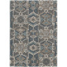 Tapis moderne bleu en laine Dart Mexico