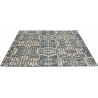 Tapis moderne bleu en laine Dart Mexico