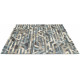 Tapis en laine bleu moderne Dart Metro